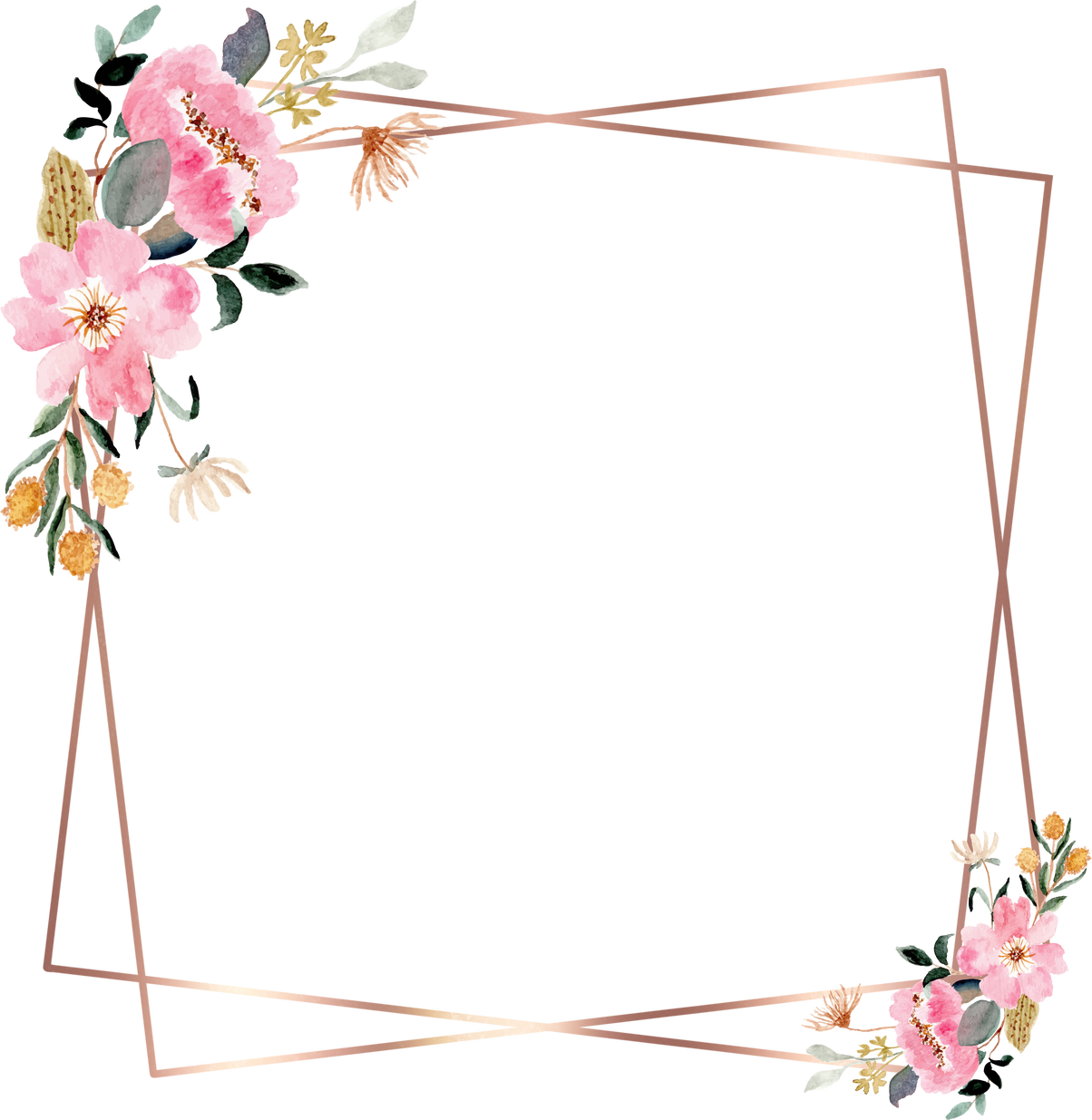 Pink Floral Frame